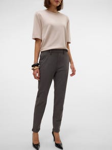 Vero Moda VMMAYA Mid waist Trousers -Dark Grey Melange - 10320549