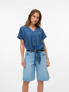 Vero Moda VMMELANEY Tops -Dark Denim - 10320558