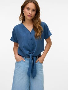Vero Moda VMMELANEY Tops -Dark Denim - 10320558