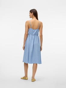 Vero Moda VMMELANEY Midikjole -Chambray Blue - 10320565