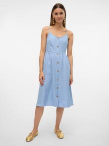 Vero Moda VMMELANEY Midikjole -Chambray Blue - 10320565