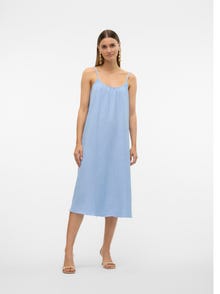 Vero Moda VMMELANEY Midimekko -Chambray Blue - 10320568
