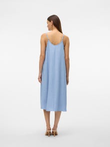 Vero Moda VMMELANEY Midimekko -Chambray Blue - 10320568