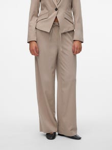 Vero Moda VMBABETTE Mid waist Trousers -Moon Rock - 10320601