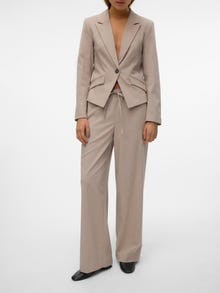 Vero Moda VMBABETTE Mid waist Trousers -Moon Rock - 10320601