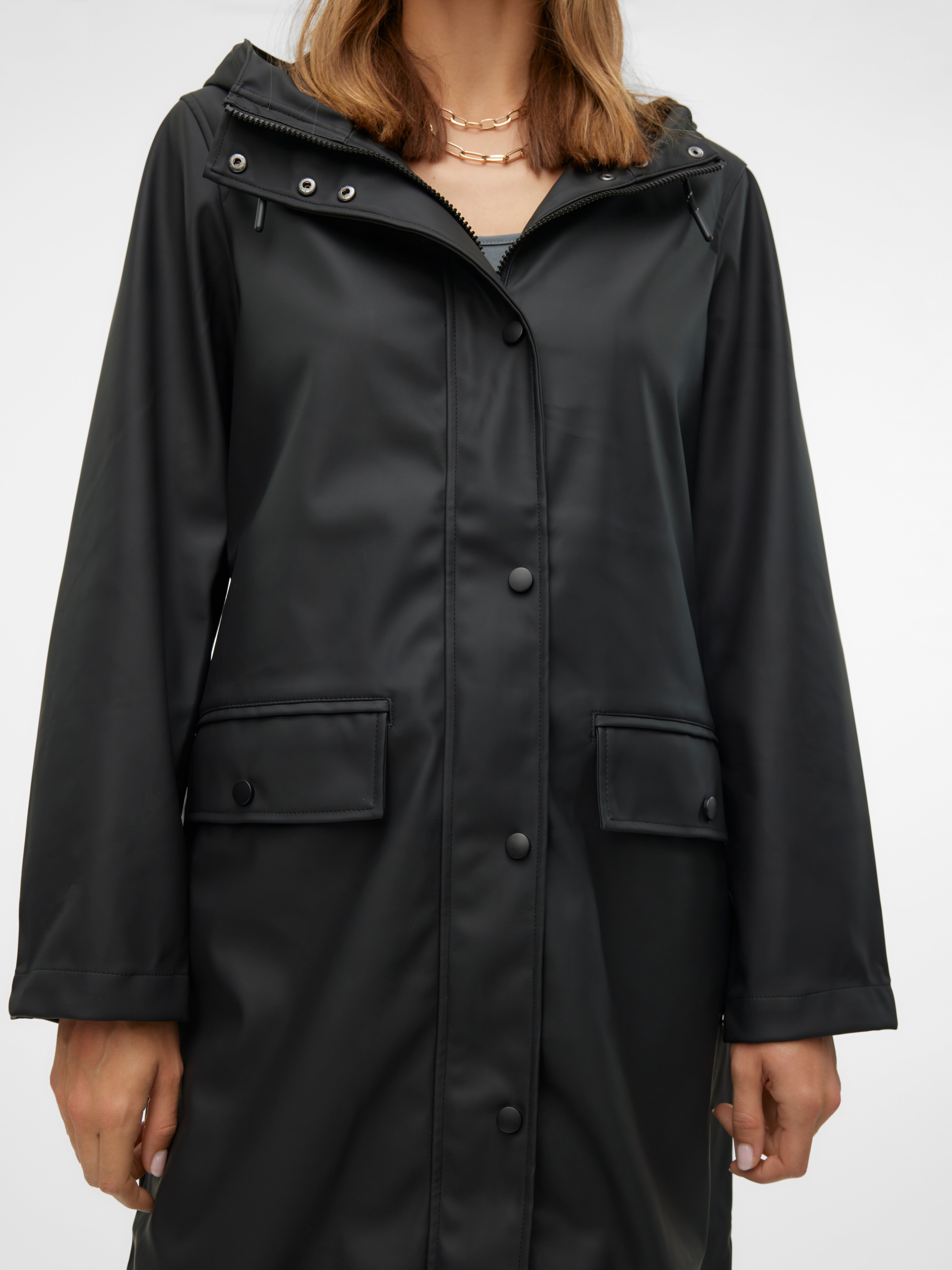 VERO MODA Vmmalou Coated Jacket Noos Tall Damesjas, zwart, XL Tall VERO MODA Vmmalou Coated Jacket Noos Tall Damesjas, zwart, XL Tall