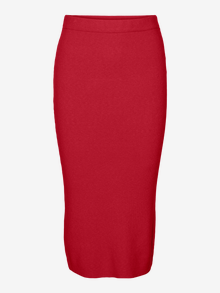 Vero Moda VMFANTASTIC Mid waist Long Skirt -Salsa - 10320638