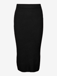 Vero Moda VMFANTASTIC Mid waist Long Skirt -Black - 10320638