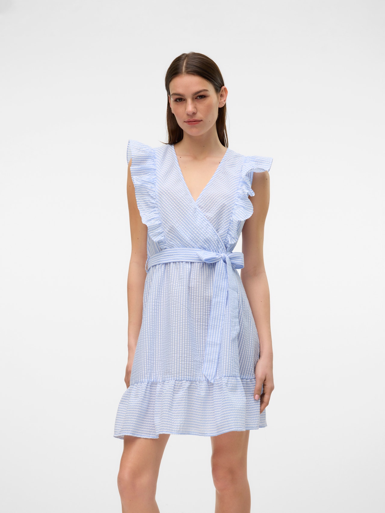 Vero Moda VMMILLIE Kort klänning -Bright White - 10320709