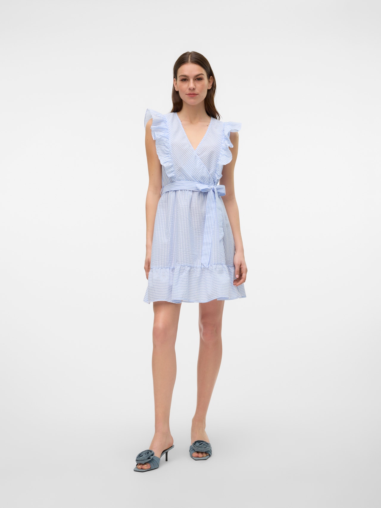 Vero Moda VMMILLIE Kort klänning -Bright White - 10320709
