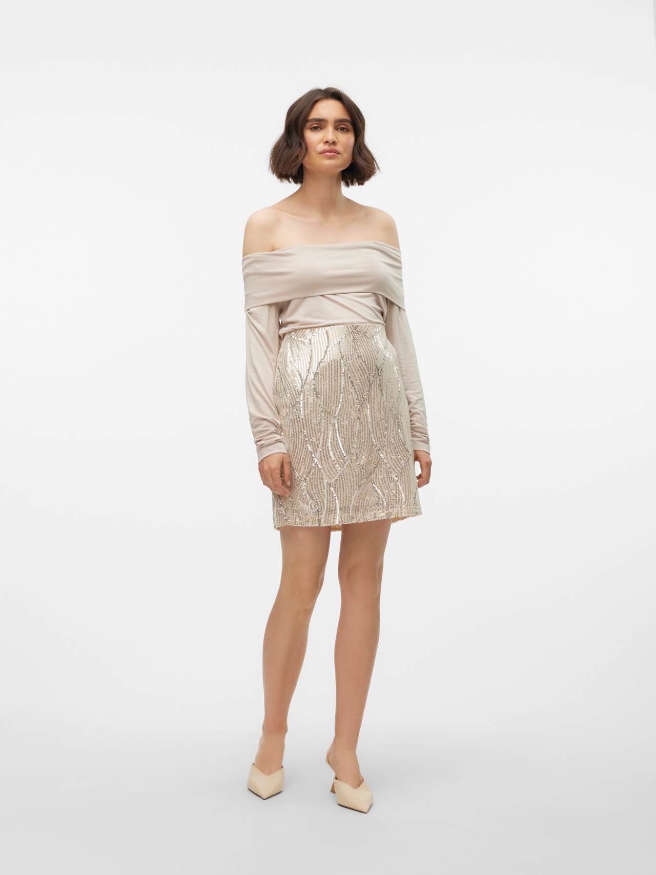 Vero Moda VMELLEN Mini skirt -Birch - 10320733