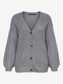 Vero Moda VMCLEA Dzianinowy kardigan -Medium Grey Melange - 10320819