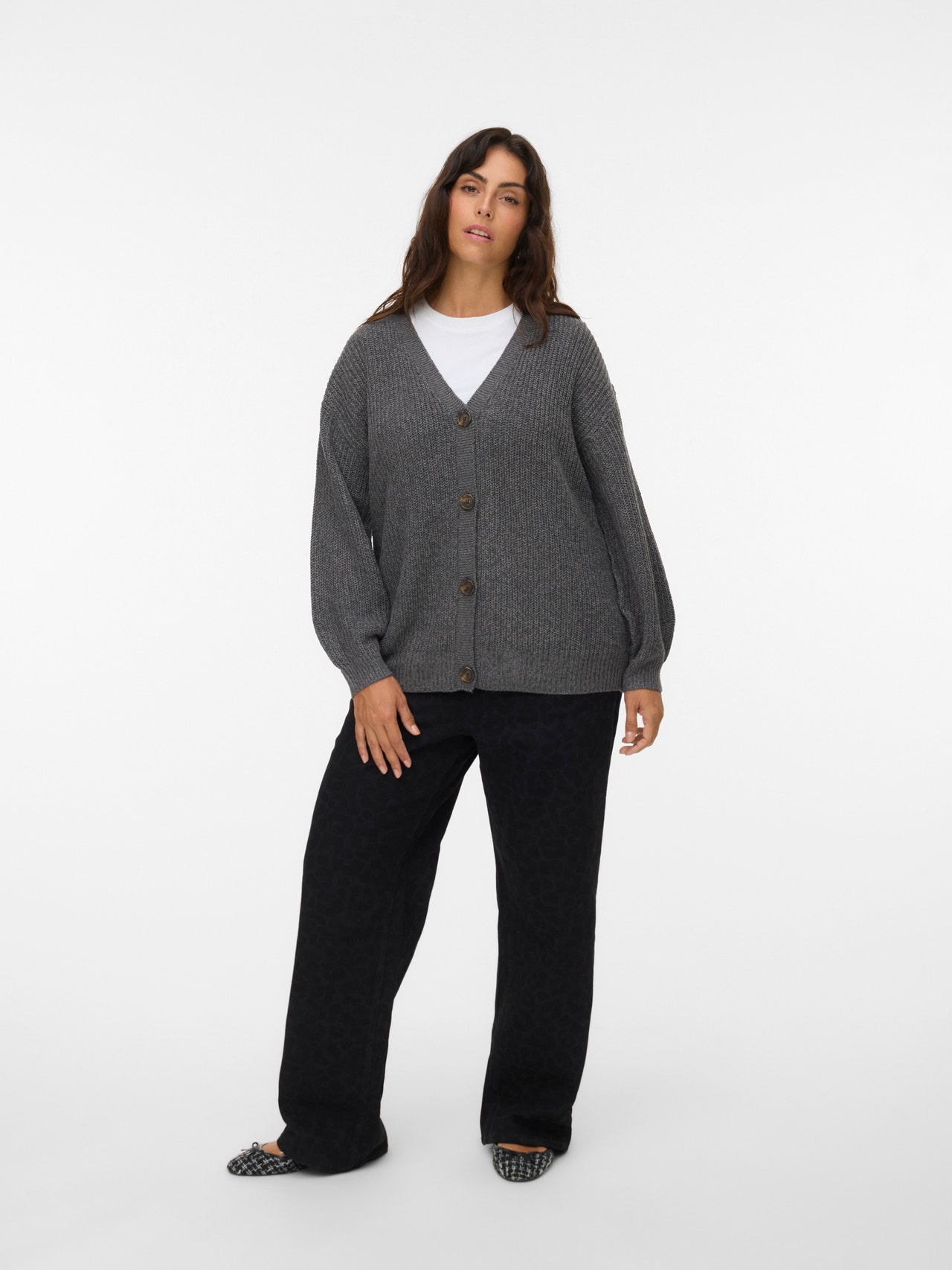 Vero Moda VMCLEA Strickjacke -Asphalt - 10320819
