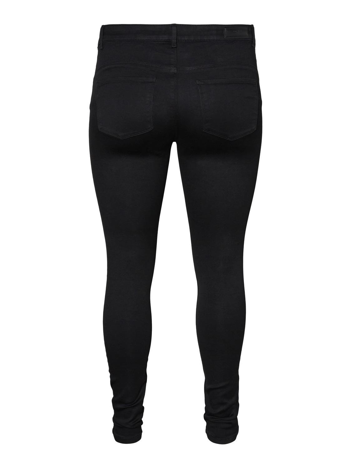 Vero Moda VMSEVEN Krój slim Jeans -Black - 10320852