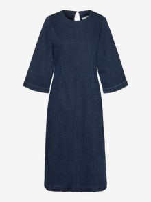 Vero Moda VMLILLA Midikjole -Dark Blue Denim - 10321065