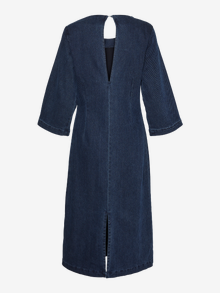 Vero Moda VMLILLA Midikjole -Dark Blue Denim - 10321065
