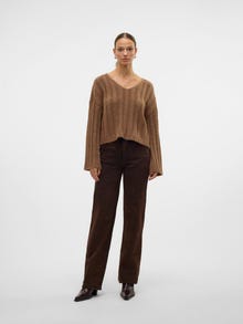 Vero Moda VMTESSA High rise Wide Leg Fit Jeans -Chocolate Torte - 10321108