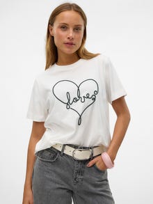 Vero Moda VMFEA Marškinėliai -Snow White - 10321312