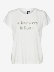 Vero Moda VMGLENNY T-Shirt -Snow White - 10321316