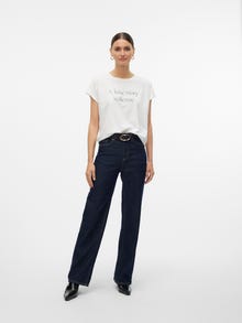 Vero Moda VMGLENNY T-Shirt -Snow White - 10321316