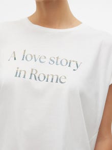 Vero Moda VMGLENNY T-Shirt -Snow White - 10321316