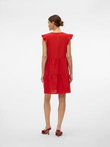 Vero Moda VMKITA Sukienka midi -Aura Orange - 10321364