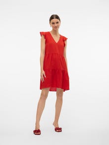 Vero Moda VMKITA Sukienka midi -Aura Orange - 10321364