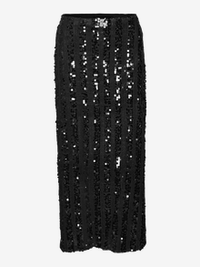 Vero Moda VMEFA Cintura media Falda larga -Black - 10321448