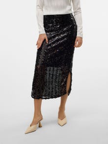 Vero Moda VMEFA Vita media Gonna lunga -Black - 10321448