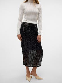 Vero Moda VMEFA Vita media Gonna lunga -Black - 10321448