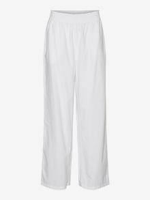 Vero Moda VMNELLIE High waist Trousers -Bright White - 10321452