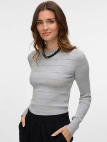 Vero Moda VMPAULA Pullover -Light Grey Melange - 10321460