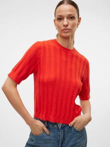 Vero Moda VMJENNY Neulepuserot -Fiery Red - 10321462