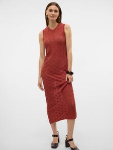 Vero Moda VMNEWVERENA Langes Kleid -Marsala - 10321553