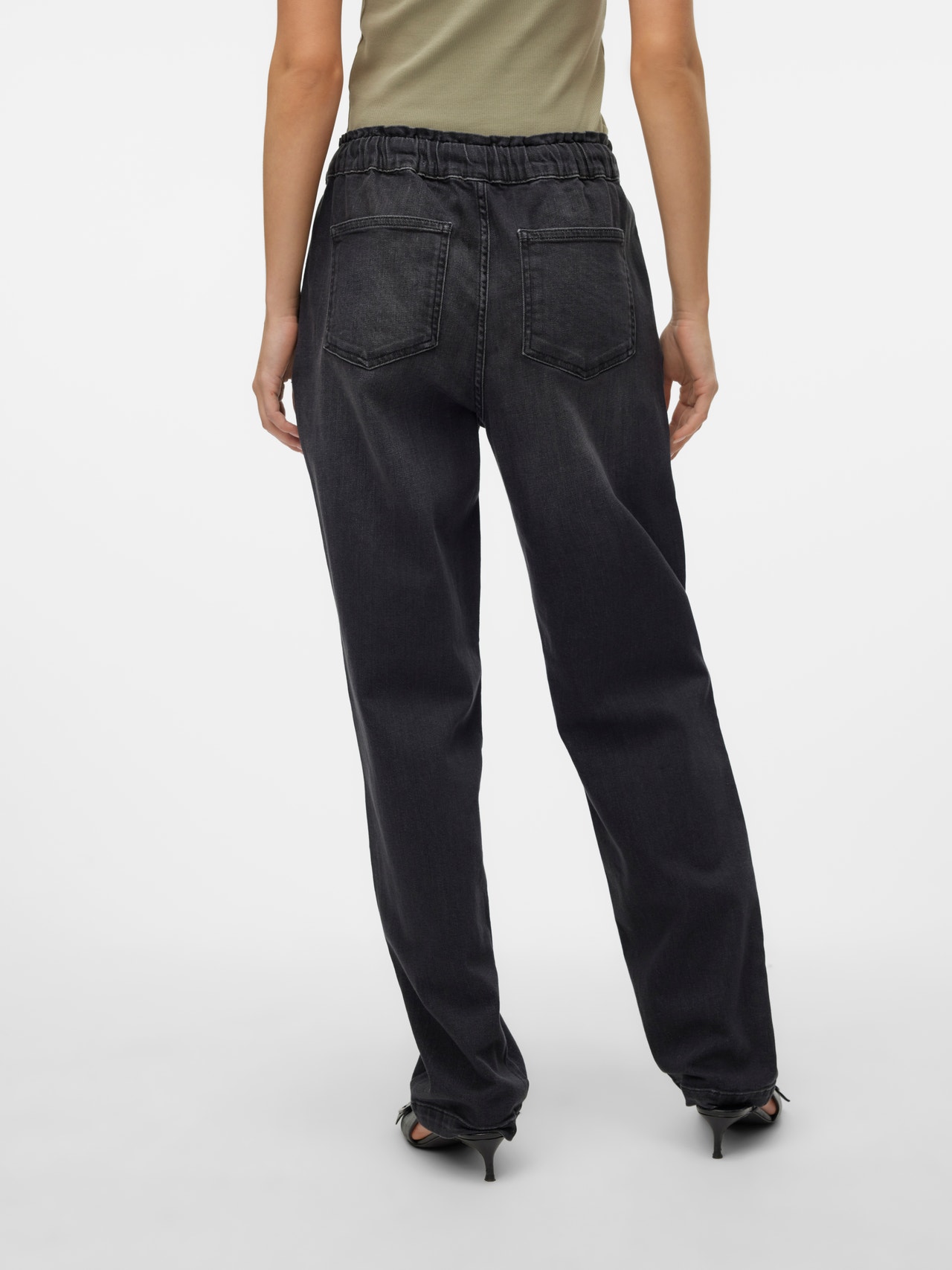 Vero Moda VMCALLIE Karotte, locker geschnitten Jeans -Black Denim - 10321560