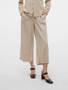 Vero Moda VMMYMILO Hög midja Byxor -Silver Lining - 10321626
