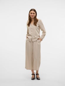 Vero Moda VMMYMILO Hög midja Byxor -Silver Lining - 10321626