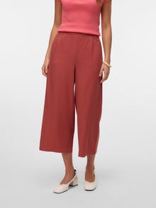 Vero Moda VMMYMILO Wysoka talia Spodnie -Marsala - 10321626