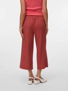Vero Moda VMMYMILO Wysoka talia Spodnie -Marsala - 10321626