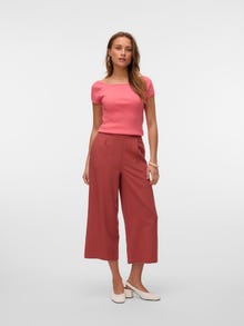 Vero Moda VMMYMILO Wysoka talia Spodnie -Marsala - 10321626