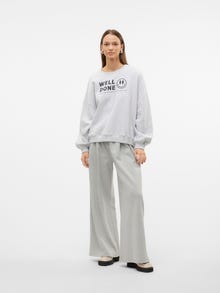 Vero Moda VMJANET Vita alta Pantaloni -Light Grey Melange - 10321695