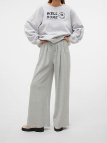 Vero Moda VMJANET Vita alta Pantaloni -Light Grey Melange - 10321695