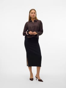 Vero Moda VMMEDUSA Hohe Taille Midirock -Black Denim - 10321775