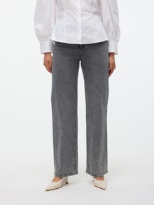 Vero Moda VMTESSA Wysoki stan Krój wide leg Jeans -Light Grey Denim - 10321888
