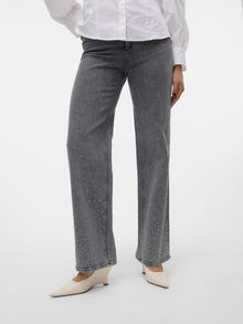 Vero Moda VMTESSA Wysoki stan Krój wide leg Jeans -Light Grey Denim - 10321888