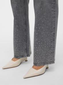 Vero Moda VMTESSA Wysoki stan Krój wide leg Jeans -Light Grey Denim - 10321888