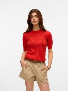 Vero Moda VMMORENA Megztinis -Fiery Red - 10321893