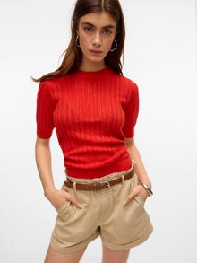 Vero Moda VMMORENA Megztinis -Fiery Red - 10321893