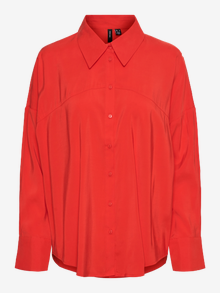 Vero Moda VMKIA Shirt -Fiery Red - 10321946
