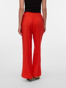 Vero Moda VMKIA Vidutinio aukščio juosmuo Kelnės -Fiery Red - 10321947